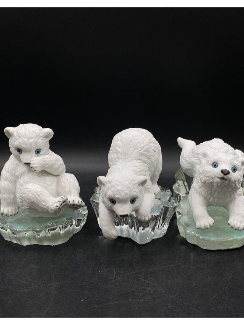Polar Bears Polar Playmates Hamilton Collection Set of 3 Figurines 1995-96